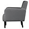 Sessel meet® by Paperflow LISBOA Stoffbezug grau, Fußgestell schwarz, B 710 x T 815 x H 830 mm