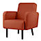 Sessel meet® by Paperflow LISBOA, Stoffbezug rostfarben, Fußgestell schwarz, B 710 x T 815 x H 830 mm
