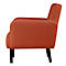 Sessel meet® by Paperflow LISBOA, Stoffbezug rostfarben, Fußgestell schwarz, B 710 x T 815 x H 830 mm
