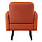 Sessel meet® by Paperflow LISBOA, Stoffbezug rostfarben, Fußgestell schwarz, B 710 x T 815 x H 830 mm
