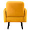 Sessel meet® by Paperflow LISBOA, Stoffbezug safran, Fußgestell schwarz, B 710 x T 815 x H 830 mm