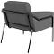 Sessel meet® by Paperflow MEDSO Klassik L, gepolstert, Sitzfläche austauschbar, B 750 x T 743 x H 736 mm, Stoff und Stahl, anthrazit/mattschwarz