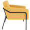 Sessel meet® by Paperflow MEDSO Klassik L, gepolstert, Sitzfläche austauschbar, B 750 x T 743 x H 736 mm, Stoff und Stahl, gelb/mattschwarz