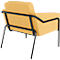Sessel meet® by Paperflow MEDSO Klassik L, gepolstert, Sitzfläche austauschbar, B 750 x T 743 x H 736 mm, Stoff und Stahl, gelb/mattschwarz