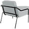 Sessel meet® by Paperflow MEDSO Klassik L, gepolstert, Sitzfläche austauschbar, B 750 x T 743 x H 736 mm, Stoff und Stahl, grau/mattschwarz