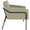 Sessel meet® by Paperflow MEDSO Klassik L, gepolstert, Sitzfläche austauschbar, B 750 x T 743 x H 736 mm, Stoff und Stahl, grün/mattschwarz