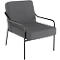 Sessel meet® by Paperflow MEDSO Klassik M, gepolstert, Sitzfläche austauschbar, B 580 x T 743 x H 736 mm, Stoff und Stahl, anthrazit/mattschwarz
