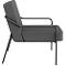Sessel meet® by Paperflow MEDSO Klassik M, gepolstert, Sitzfläche austauschbar, B 580 x T 743 x H 736 mm, Stoff und Stahl, anthrazit/mattschwarz