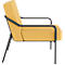 Sessel meet® by Paperflow MEDSO Klassik M, gepolstert, Sitzfläche austauschbar, B 580 x T 743 x H 736 mm, Stoff und Stahl, gelb/mattschwarz