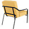 Sessel meet® by Paperflow MEDSO Klassik M, gepolstert, Sitzfläche austauschbar, B 580 x T 743 x H 736 mm, Stoff und Stahl, gelb/mattschwarz