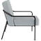 Sessel meet® by Paperflow MEDSO Klassik M, gepolstert, Sitzfläche austauschbar, B 580 x T 743 x H 736 mm, Stoff und Stahl, grau/mattschwarz