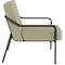 Sessel meet® by Paperflow MEDSO Klassik M, gepolstert, Sitzfläche austauschbar, B 580 x T 743 x H 736 mm, Stoff und Stahl, grün/mattschwarz
