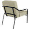 Sessel meet® by Paperflow MEDSO Klassik M, gepolstert, Sitzfläche austauschbar, B 580 x T 743 x H 736 mm, Stoff und Stahl, grün/mattschwarz