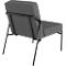 Sessel meet® by Paperflow MEDSO Klassik S, gepolstert, Sitzfläche austauschbar, B 580 x T 743 x H 736 mm, Stoff und Stahl, anthrazit/mattschwarz