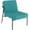 Sessel meet® by Paperflow MEDSO Klassik S, gepolstert, Sitzfläche austauschbar, B 580 x T 743 x H 736 mm, Stoff und Stahl, blau/mattschwarz