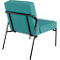 Sessel meet® by Paperflow MEDSO Klassik S, gepolstert, Sitzfläche austauschbar, B 580 x T 743 x H 736 mm, Stoff und Stahl, blau/mattschwarz