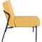 Sessel meet® by Paperflow MEDSO Klassik S, gepolstert, Sitzfläche austauschbar, B 580 x T 743 x H 736 mm, Stoff und Stahl, gelb/mattschwarz