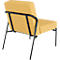 Sessel meet® by Paperflow MEDSO Klassik S, gepolstert, Sitzfläche austauschbar, B 580 x T 743 x H 736 mm, Stoff und Stahl, gelb/mattschwarz