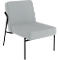 Sessel meet® by Paperflow MEDSO Klassik S, gepolstert, Sitzfläche austauschbar, B 580 x T 743 x H 736 mm, Stoff und Stahl, grau/mattschwarz