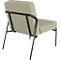 Sessel meet® by Paperflow MEDSO Klassik S, gepolstert, Sitzfläche austauschbar, B 580 x T 743 x H 736 mm, Stoff und Stahl, grün/mattschwarz