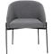 Sessel meet® by Paperflow MILO, gepolstert, B 470 x T 450 x H 450 mm, Stoff und Stahl, anthrazit/mattschwarz