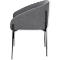 Sessel meet® by Paperflow MILO, gepolstert, B 470 x T 450 x H 450 mm, Stoff und Stahl, anthrazit/mattschwarz