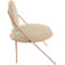 Sessel Meet by Paperflow Saturne, B 700 x T 730 x H 880 mm, Kunstleder, Rosa/Elfenbein