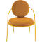Sessel Meet by Paperflow Saturne, B 700 x T 730 x H 880 mm, Samt, Safran/Safran
