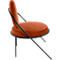 Sessel Meet by Paperflow Saturne, B 700 x T 730 x H 880 mm, Samt, Schwarz/Rost