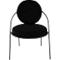 Sessel Meet by Paperflow Saturne, B 700 x T 730 x H 880 mm, Samt, Schwarz/Schwarz