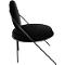 Sessel Meet by Paperflow Saturne, B 700 x T 730 x H 880 mm, Samt, Schwarz/Schwarz