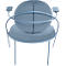 Sessel Meet by Paperflow Saturne, mit Armlehnen, B 700 x T 730 x H 880 mm, Stahlrohr, Kunstleder, Blau/Blau