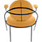Sessel Meet by Paperflow Saturne, mit Armlehnen, B 700 x T 730 x H 880 mm, Stahlrohr, Kunstleder, Schwarz/Safran