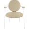Sessel Meet by Paperflow Saturne, mit Armlehnen, B 700 x T 730 x H 880 mm, Stahlrohr, Kunstleder, Weiß/Elfenbein