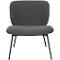 Sessel meet® by Paperflow TWIST, gepolstert, B 600 x T 530 x H 420 mm, Stoff und Stahl, anthrazit/mattschwarz