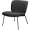 Sessel meet® by Paperflow TWIST, gepolstert, B 600 x T 530 x H 420 mm, Stoff und Stahl, anthrazit/mattschwarz