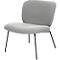 Sessel meet® by Paperflow TWIST, gepolstert, B 600 x T 530 x H 420 mm, Stoff und Stahl, grau/mattschwarz
