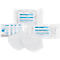 Emballage de pansements, lingettes nettoyantes et masques respiratoires. Étiquette : aluderm-aluplast.