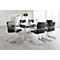 Set de 6 chaises RUMBA, similicuir noir et 1 table 1600 x 800 mm, noir 