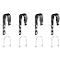 Set de balustrades pour la centrale solaire de balcon HEPA Solar Premium 800, 4 crochets &amp; 4 colliers C y compris boulons, acier, noir