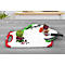 Set de planches à découper Caterado STAR, 3 pièces, 3 tailles différentes, avec insert textile, plastique, blanc avec bords colorés