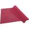 Papier rouge, partiellement enroulé.