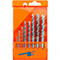 Set steenboren Projahn ECO, 8 boren, elk 1 x Ø 3-10 mm, voor machines met driebekken klauwplaat, in kunststof koffer