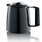 Cafetière isotherme noire brillante avec couvercle et poignée. L'inscription SEVERIN est visible.