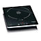 Severin induction hob with glass ceramic surface, display and touch controls.