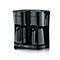 Cafetière double noire. Deux carafes et panneau de contrôle. Marque SEVERIN.