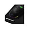 Schwarze Sharkoon Gaming-Maus mit Wabenstruktur und RGB-Beleuchtung auf einem Mauspad.