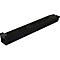 Schwarze Tonerkartusche, rechteckig, mit grauen Details an einem Ende.