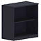 Dark blue cabinet with two compartments. A shelf divides the space.
