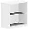 White shelf with two gray shelves. The structure is square and the background is white.